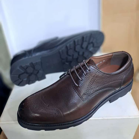 Leather Brogue Derby Shoes