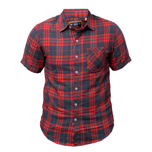 Short Sleeved Checkered Shirt